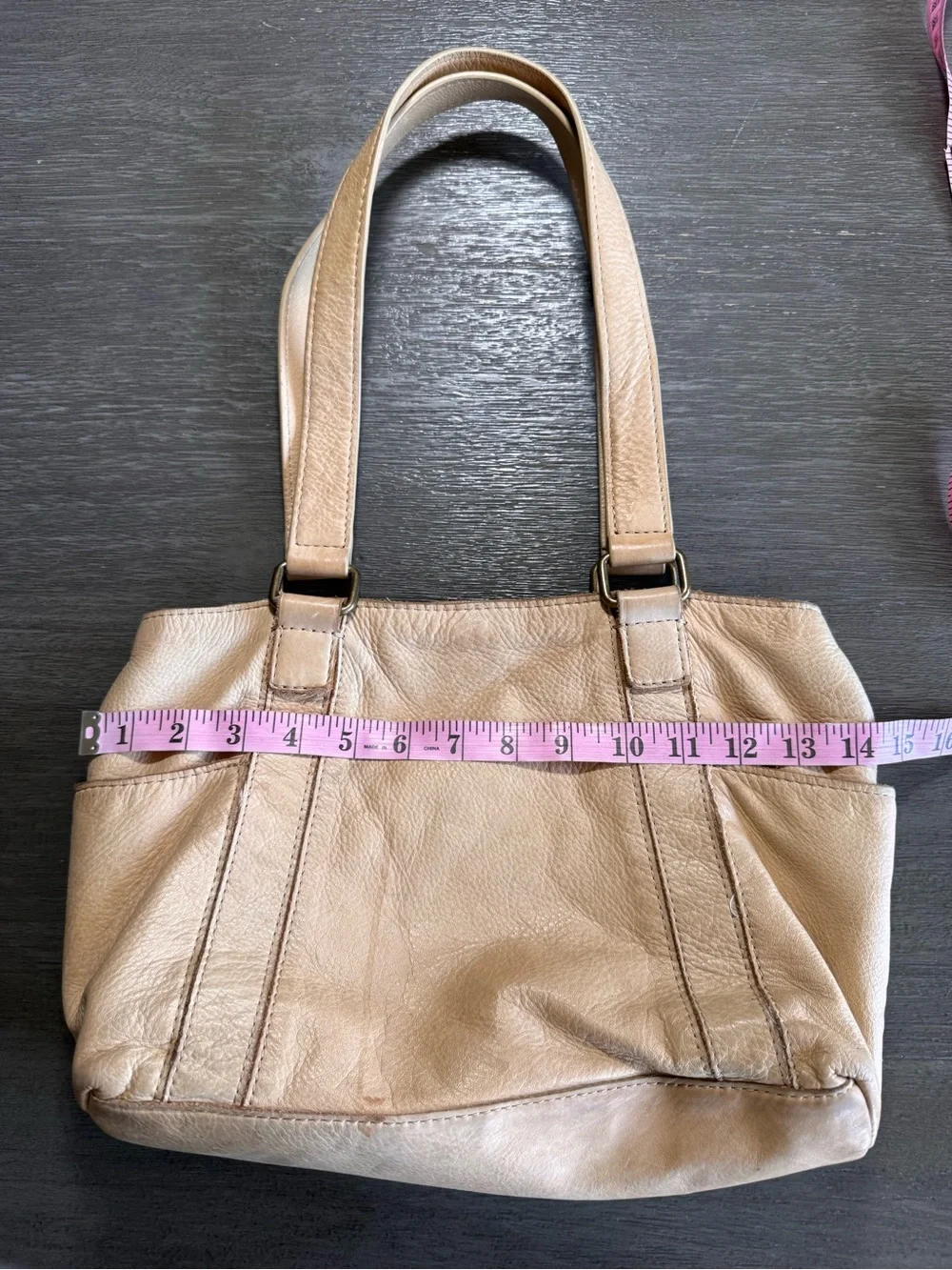 American Leather Co Tan Shoulder Bag Purse Satchel